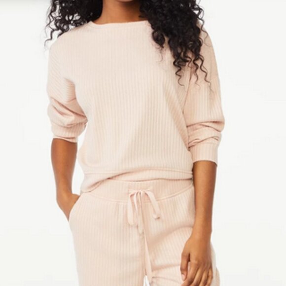 Scoop Drop Shoulder Ribbed Pullover - Picture 6 of 7